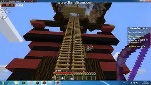 lets play haze-server with hack using wurst - glide - minecraft