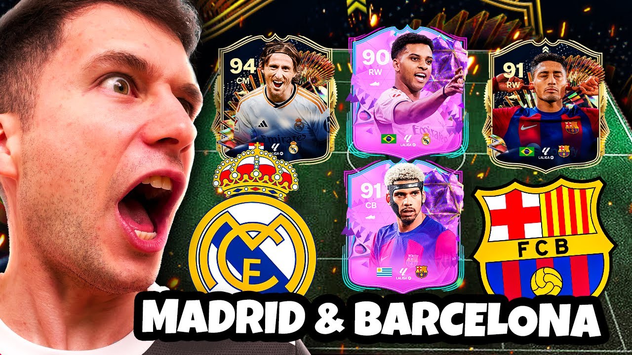 MONTEI O TIME ATUAL DE REAL MADRID & BARCELONA E DEU TUDO ERRADO!! PIOR WL DA HISTÓRIA! EAFC 24 UT