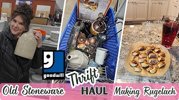 Old Stoneware SCORE & Goodwill  Haul + Homemade Holidays Series: MAKING RUGELACH!