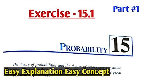 CBSE CLASS 10 Exercise 15.1 NCERT solutions in hindi | Probability class 10 | part 1
