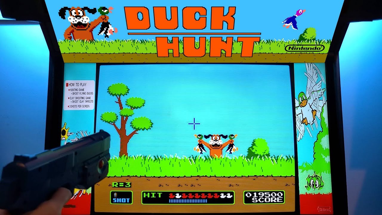 Duck Hunt (PlayChoice-10) Arcade Cabinet MAME Gameplay w/ Hypermarquee