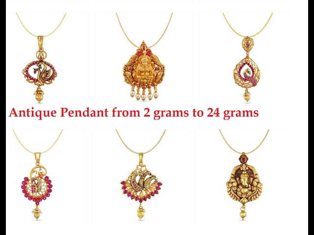 Antique Pendant Designs SVTM Jewellery 2 grams to 24 grams class=