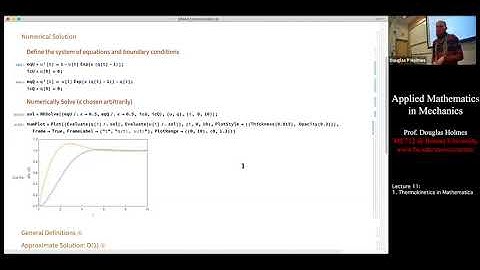 Thermokinetics - Regular Perturbation of a System of Equation (ME712 - Lecture 11)