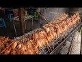 대나무 작대기에 꽂아 숯불에 굽는 태국 치앙마이 1등 숯불 통닭 / Amazing way to grill chicken - Thai street food