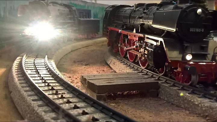 HO scale Märklin trains running on German layout (Analogue)