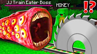 JJ and Mikey MADE TRAPS for JJ Train EATER Boss at Night  in Minecraft Maizen