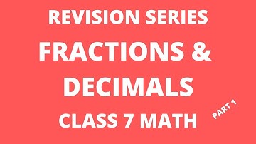 10 important questions (MCQ) chapter 2 math class 7 | Fractions and Decimals class 7 mcq |