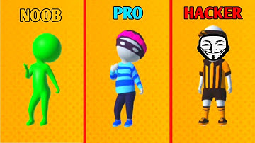 NOOB vs PRO vs HACKER - Surfers Race 3D