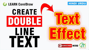 How to create/make double outline text effect in CorelDraw | Hindi/Urdu