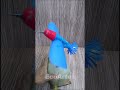 Pássaro azul voando, de reciclado #artes #recicle
