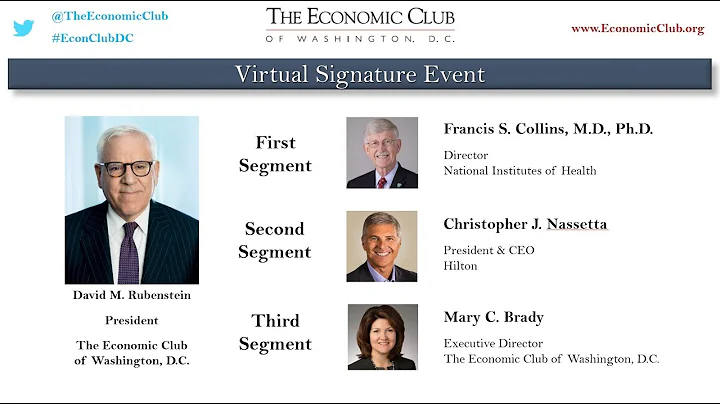 Dr. Francis Collins, Chris Nassetta, and Mary Brady