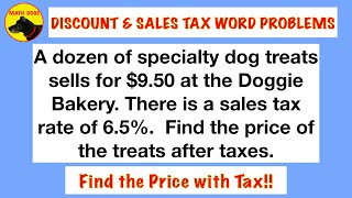 Discount & Sales Tax Word Problems (Find the Price With Tax!)
