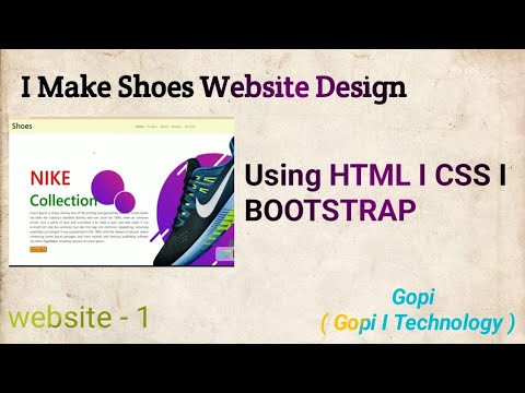I make shoes website design using html l css l bootstrap ll Front End ...