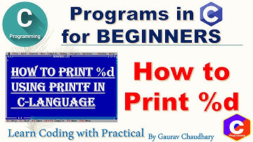 How to print %d using printf in C language | C programs | Tricky Programs | Coding 003
