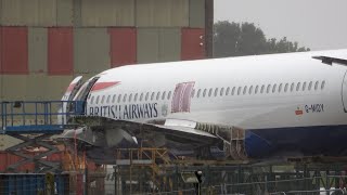 Scrapped and Stored Aircraft.  St Athan Wales. 29 August 2023.