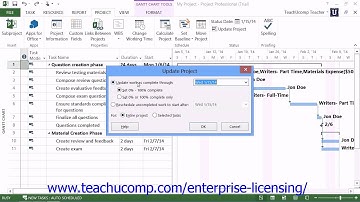 Microsoft Office Project Tutorial 2013 Tracking Project Tasks Lesson 6.2 Employee Group Training