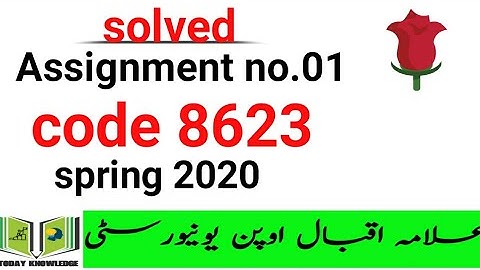 aiou solved assignment code 8623  spring 2020