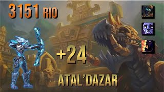 +24 Atal’Dazar | MM Hunter M+ | 225K DPS | WoW Dragonflight 10.2.5