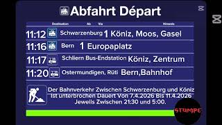 BLS Nächste Vebindungen am Liebefeld Bahnhof