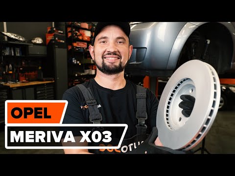 How to change front brake discs on OPEL MERIVA A [TUTORIAL AUTODOC]