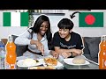 MY ASIAN FRIEND TRIES NIGERIAN FOOD👀😳 **POUNDED YAM, EGUSI AND MORE**