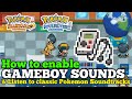 How to enable gameboy sounds in pokemon heart gold  soul silver  listen to gb classic soundtracks