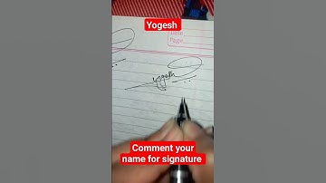 Yogesh signature #shorts #ytshorts #signature