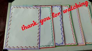 kkj art craft viyoutube com simple page borders designs