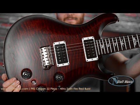 PRS Custom 22 Piezo - Nitro Satin Fire Red Burst