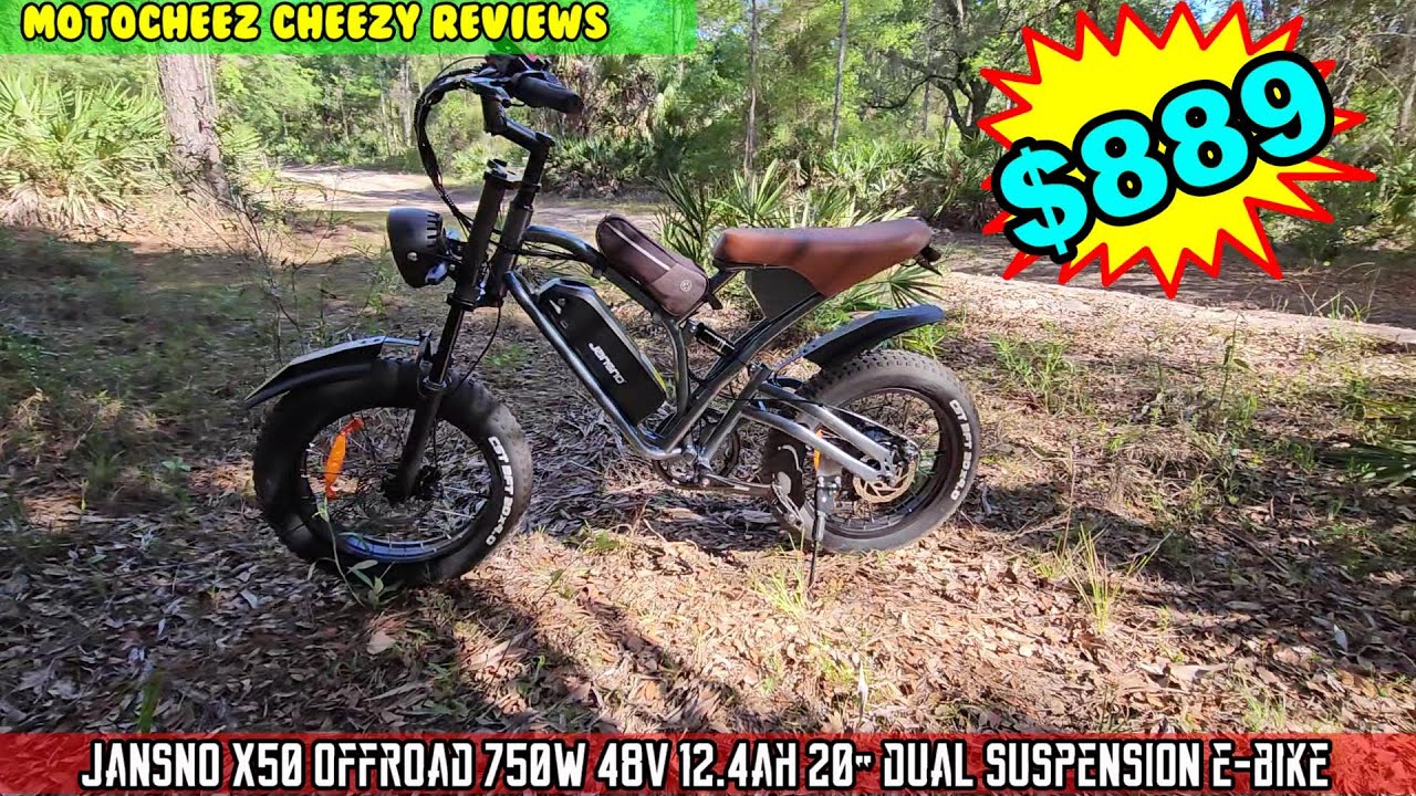 Jansno X50 Electric Bike 20"x 4.0 Adults, 750W Brushless Motor, 48V 12