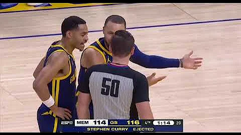Jordan Poole got Curry ejected with dumb shot
