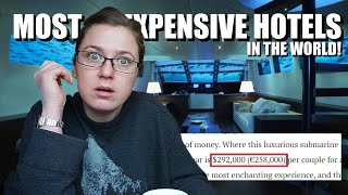 REACTING TO THE MOST EXPENSIVE HOTELS IN THE WORLD!! | AD |