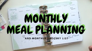 MONTHLY MEAL PLANNING March and How I make my MONTHLY GROCERY LIST | HAPPY PLANNER MONTHLY VIEW