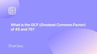 gcf of 45 and 75