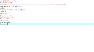 Algorithme Partie 10 Exercice Les Boucle  Calculer le Factoriel D