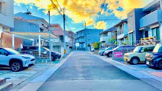 【4K】1 Hour Walk in Japanese Residential | Modern Japanese Houses (Meito Ward, Nagoya)