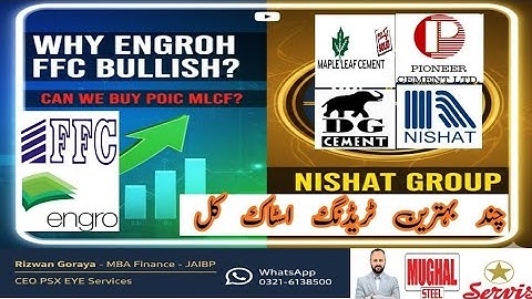 WHY ENGROH FFC BULLISH - CAN BUY POIC MLCF ON CURRENT PRICE - NISHAT GROUP ACQUIRE RAFAN MAIZE - TOP