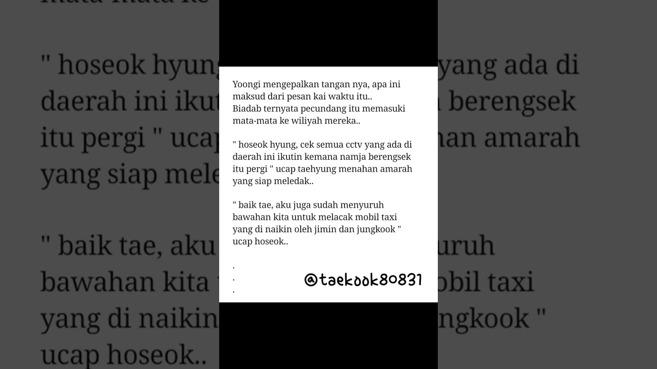 Judul : love but hurt ( part 19 ) #fypyoutube #pov #ff #taekook #vkook #wattpad