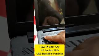 how to boot any hp laptop with usb bootable pendrive #shorts #installwindows11