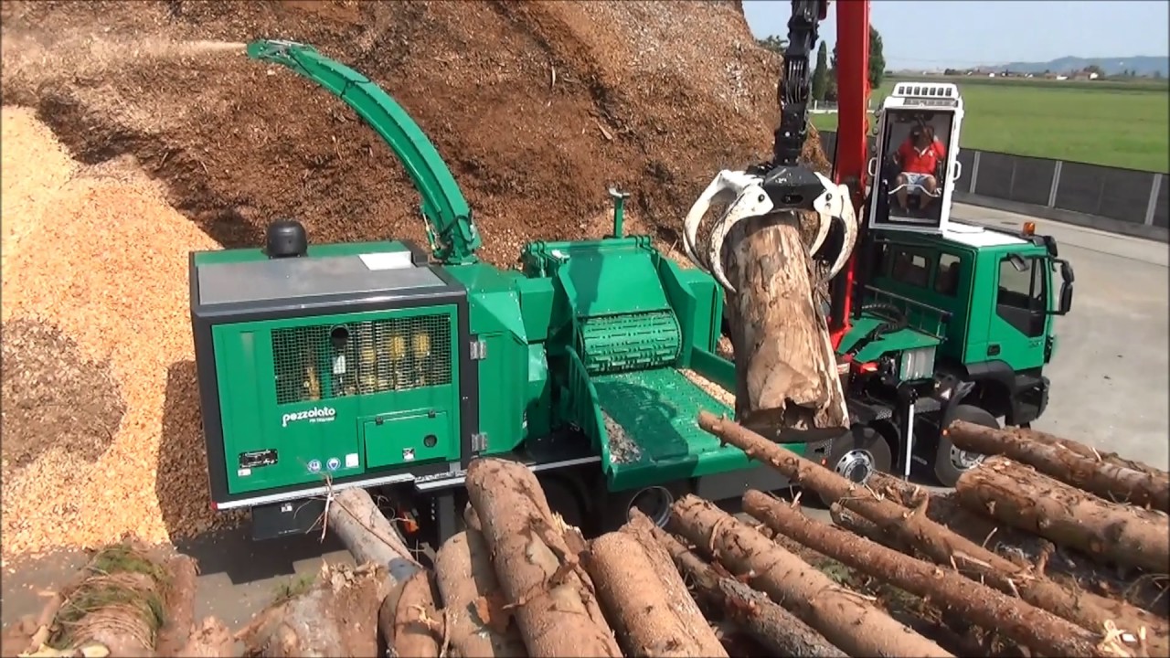 PEZZOLATO PTH 1200/1000 M - Cippatore a tamburo / Drum chipper driven by 800hp CAT autonomous engine