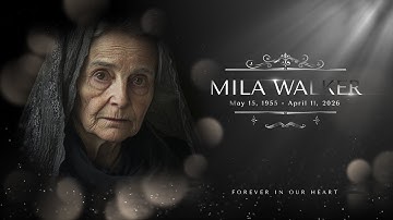Free Dark Funeral Particle Slideshow Memorial Video Template (Customizable) - FlexClip