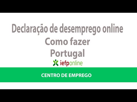 Como fazer Declaração de desemprego online Portugal. Декларация online об учете в центре занятости.