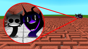Incredibox Sprunki Wenda and Durple (Phase???) in Maze Gmod in Minecraft PE!