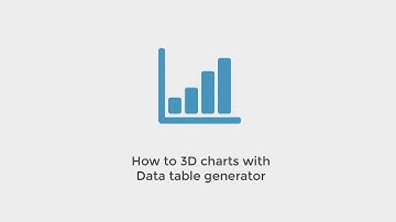 How to create 3D charts with Data table generator