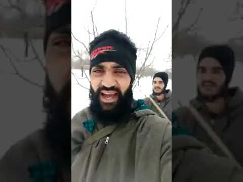 Kashmiri Mujahideen video in snowfall Some where in kashmir