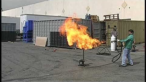 LPG flame thrower gag
