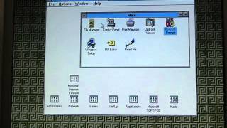 AMD 486 DX2 and Windows for Workgroups 3.11 booting up (1994 PC)