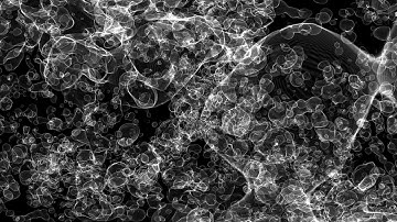 3D rendering of ionization front evolution in Thesan-1 (360 degrees video)