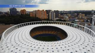 NSC Olimpiyskiy Stadium Kiyv Ukraine aerial НСК Олімпійський Київ дрон