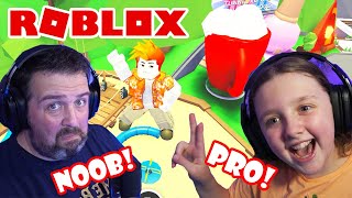 Learning to play Roblox Adopt Me with Ava Isla and Olivia!